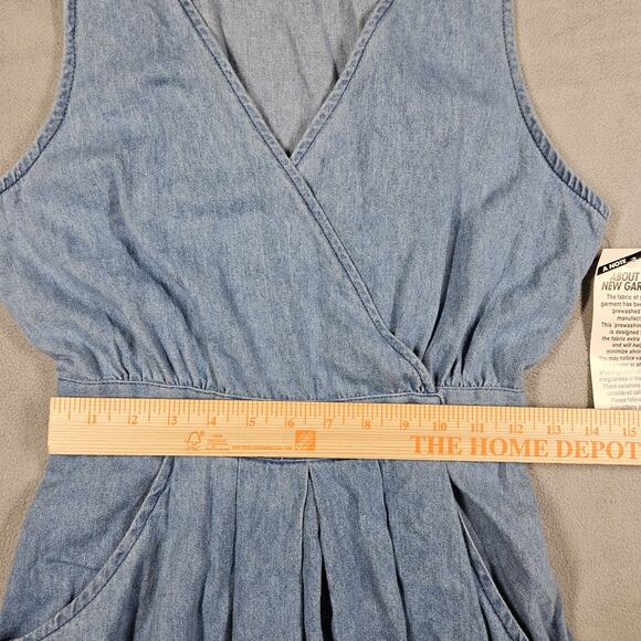 Vintage Willow Ridge Denim Dress Womens 14 Maxi Cottagecore Western 90s Prairie - Picture 11 of 14